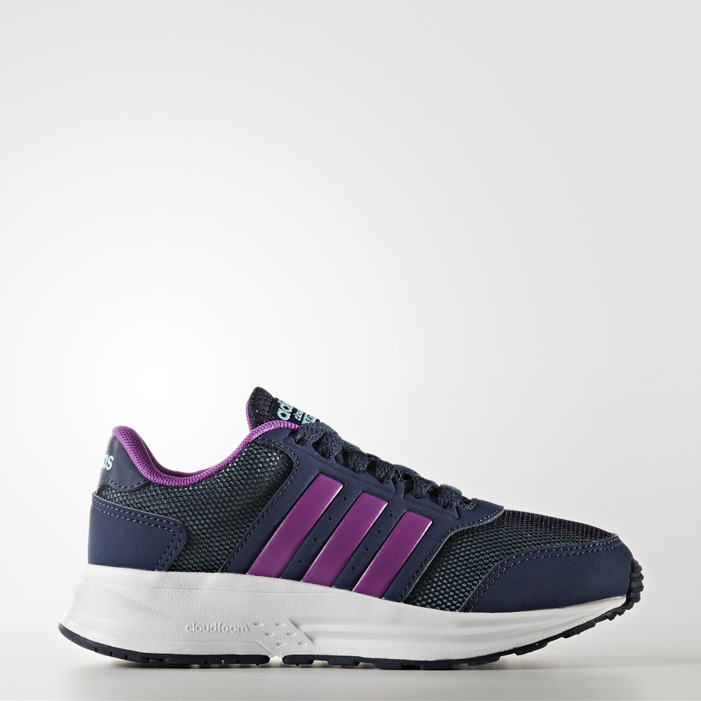 Adidas Neo Cloudfoam Saturn - αθλητικα παπουτσια για αγορια - Σκουρο Μπλε/Μωβ/Ανοιχτο Τυρκουάζ,Μέγεθ